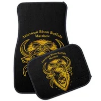 Bison With Bandana in Graphic Style Artwork Car Floor Mat