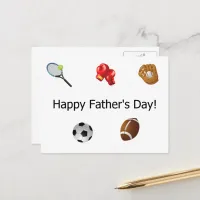Happy Father's Day All Around Greatest Sports Dad Postcard