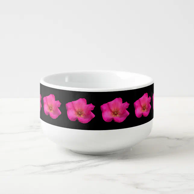 Felt pen rose soup mug