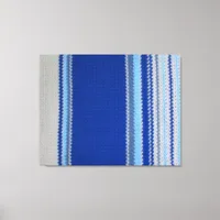 Canvas Print - Crochet Pattern Blue Stripes