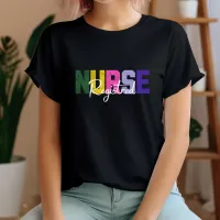 Nurse Registred Funny Text T-Shirt