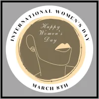 International Women's Day 8th March Colorful Button