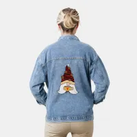 Coffee Bean Hat Coffee Drinking Gnome Womens Denim Jacket