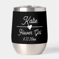 Cute Personalized Flower girl Gift Thermal Wine Tumbler