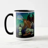 Cryptids, Bigfoot, Sasquatch, Mothman, Alien, UFO  Mug