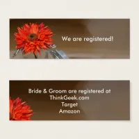 Orange Flower in Mason Jar Registry Enclosure Card