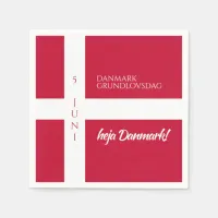 Danmark Grundlovsdag Danish National Day Flag Napkins