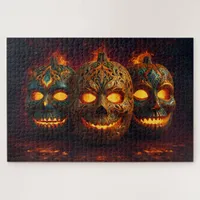 Pumpkin Head Face-masks Jigsaw Puzzle