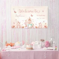 Fairy Girl Rainbow Magic Teapot Birthday  Banner