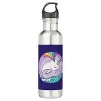 Rainbow Narwhal Stainless Steel Water Bottle