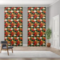 Abstract Modern Chic Pattern Warm Tones Blackout Curtains