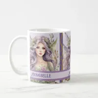 Cottage Fairy in Soft Purple and Green Mug