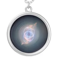 The Cat's Eye Nebula Silver Plated Necklace