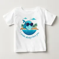 Sea Adventure | Cute Whale with Sunglasses Baby T-Shirt