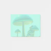 Shiny holographic mushrooms post-it notes