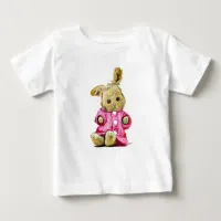 Cute Pink Bunny Rabbit Toddler's Shirt