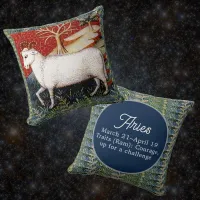 Aries the Ram Zodiac Sign Birthday Party Throw Pillow