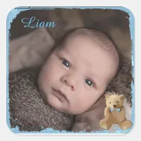 Baby's Name and Photo Sticker