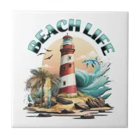 Beach Life Ceramic Tile