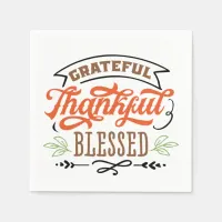 thankful grateful blessed napkins