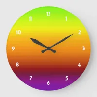 Spectrum of Horizontal Colors -3 Large Clock