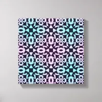 Geometric Pattern Pink And Blue Canvas Print