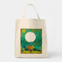 Halloween Jack o' Lantern Wizard Add Photo Frame Tote Bag