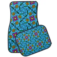 Abstract Floral Car Floor Mats