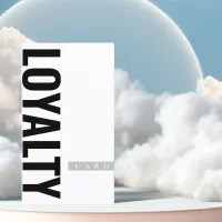 Minimalistic Elegant Black and White Loyalty Card