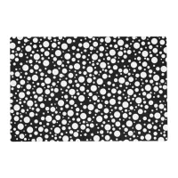 White Polka Dots on Black | Placemat