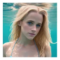 Blonde in a Bikini Underwater Acrylic Print