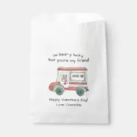 Teddy Bear Valentine Mail Truck Favor Bag