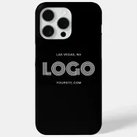 Black and White Modern Rectangular Logo iPhone 15 Pro Max Case