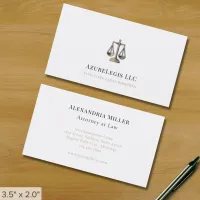 Simple Scales of Justice Business Card