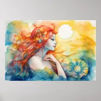 Mermaid in the sun poster