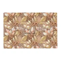 Pink Gold Christmas Pattern#8 ID1009 Placemat