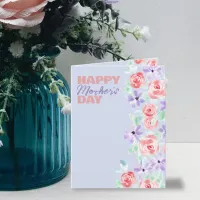 Romantic Charming Purple Lavender Red Mother's Day Card