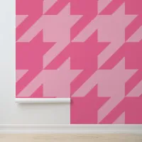 Huge French Pink Houndstooth  Wallpaper