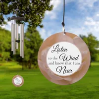 Blush Pink Rose Flower Petals Memorial Keepsake Wind Chime