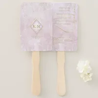 Fine Lines Gold Abstract Wedding V1 Mauve ID867 Hand Fan