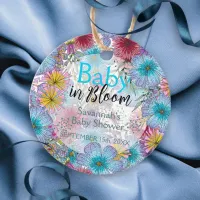 Elegant Radiant Bohemian Flowers Baby in Bloom Favor Tags