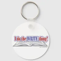 Do The Write Thing Author Pride Statement Keychain