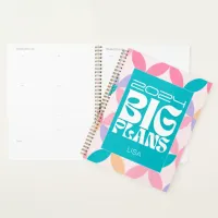 Retro groovy geometric seamless pattern big plans planner