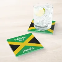 Jamaican Independence Day Jamaica National Flag Glass Coaster
