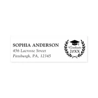 Customized Graduation Class Laurel Wreath Address Self-inking Stamp