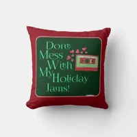 Holiday Jams Mixtape Throw Pillow