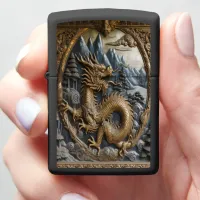 Golden Dragon Ascending Zippo Lighter