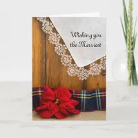 Rustic Merry Christmas and Wedding Save the Date Holiday Card