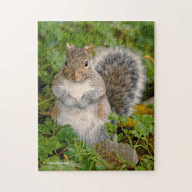 Saucy Cute Squirrel Could You Spare a Peanut? Jigsaw Puzzle