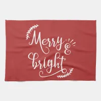 merry and bright Christmas Holiday Towel